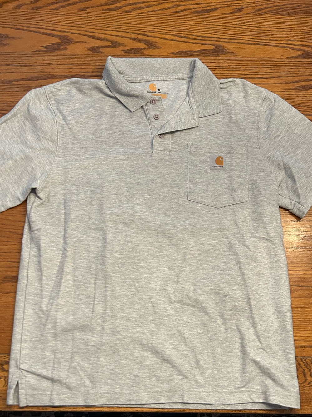 Carhartt Light Gray Men's Polo with Chest Pocket